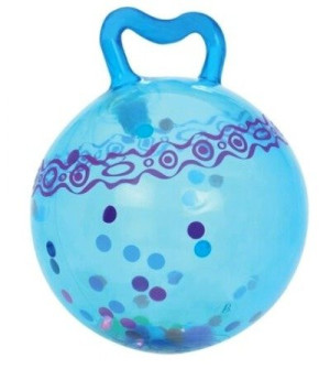 Transparentna niebieska piłka do skakania B.Toys- sklep z zabawkami online