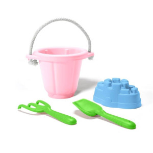 Zestaw do zabawy w piasku Różowe wiaderko Green Toys- sklep z zabawkami online