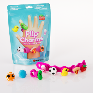 Plip Charms Zestaw różowy bransoletka i pierścionek z charmsami Fat Brain Toy- sklep z zabawkami online
