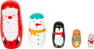 Zestaw drewniane matrioszki bożonarodzeniowe Small Foot- sklep z zabawkami online