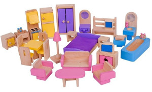 Drewniane mebelki dla lalek Megan Bigjigs Toys- sklep z zabawkami online