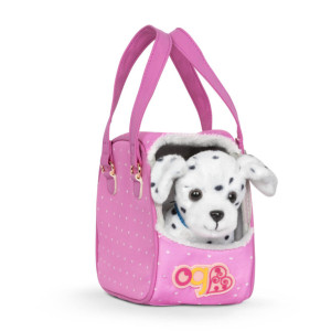 Piesek dalmatyńczyk w torebce Hop in Dog Carrier Our Generation- sklep z zabawkami online