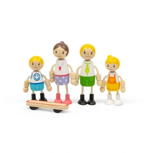 Rodzina Lalek z deskorolką 5 elementów Tidlo Toys T0184- sklep z zabawkami online