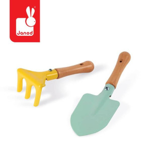 Mały ogrodnik Zestaw narzędzi ogrodowych łopatka i grabki Janod- sklep z zabawkami online