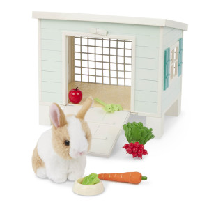 Chatka z pluszowym króliczkiem i przysmakami Zestaw Bunny Hutch Playset Our Generation- sklep z zabawkami online