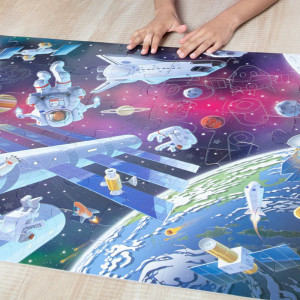 Kosmiczne puzzle podłogowe świecą w nocy 48 el. Melissa and Doug- sklep z zabawkami online