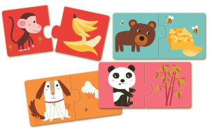 Puzzle zwierzęta i ich pożywienie Djeco- sklep z zabawkami online