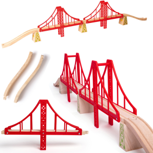 Podwójny wiszący most, 7 elementów, Bigjigs Rail- sklep z zabawkami online