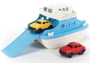 Niebiesko-biały prom z samochodami Green Toys- sklep z zabawkami online