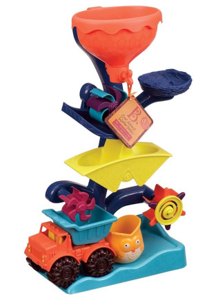 Kolorowy zestaw z młynkiem do piasku B.Toys- sklep z zabawkami online