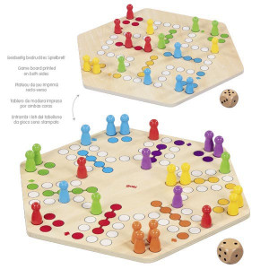 Ludo drewniana gra planszowa chińczyk Goki- sklep z zabawkami online