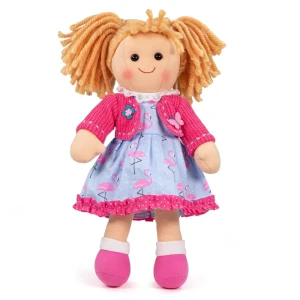 Szmaciana laleczka dla dzieci Maggie 34 cm Bigjigs Toys BJD051- sklep z zabawkami online