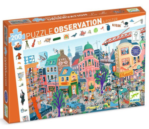 Puzzle dla dzieci obserwacja Miasto 200 elementów Djeco- sklep z zabawkami online