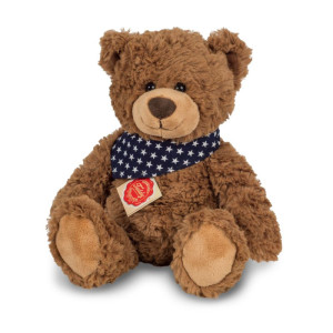 Maskotka miś pluszowy 30 cm z bandaną w gwiazdki brązowy Teddy Hermann- sklep z zabawkami online