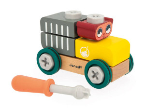 Janod Samochód do składania Miś Brico Kids J06458- sklep z zabawkami online