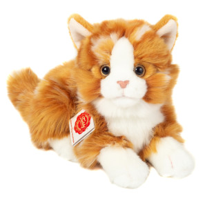 Kot Rudy Pręgowany leżący 20 cm maskotka dla dzieci Teddy Hermann- sklep z zabawkami online