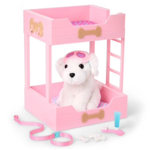 Łóżko piętrowe z pieskiem i akcesoriami różowe Puppy Dreams Bunk Bed Our Generation- sklep z zabawkami online