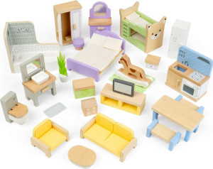 Zestaw mebli do domku dla Lalek 31 elementów BigJigs Toys 38011- sklep z zabawkami online