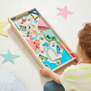 Janod Gra zręcznościowa drewniana Pinball Applepop 5+- sklep z zabawkami online