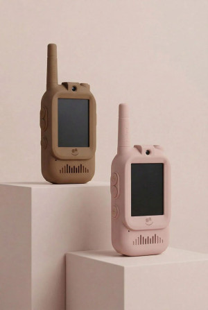 Video Walkie Talkie dla dzieci róż i brąz Kidtooki Kidinex- sklep z zabawkami online