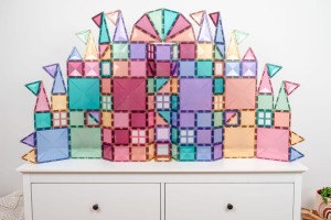 Klocki magnetyczne dla dzieci Pastel Creative Pack 120 el. Connetix- sklep z zabawkami online