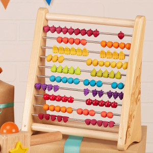 Liczydło sensoryczne z drewna owoce Two-ty Fruity B.Toys- sklep z zabawkami online
