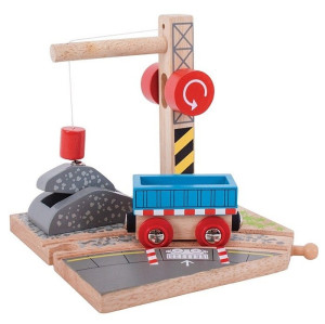 Żwirowa załadownia z dźwigiem Bigjigs Rail- sklep z zabawkami online