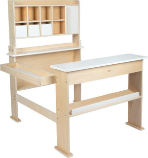 Stragan z drewna naturalnego do zabawy w sklep Small Foot- sklep z zabawkami online