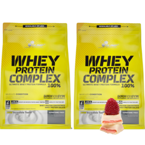 Wielopak 2x Olimp Whey Protein Complex 700g : Smaki - Biała Czekolada Malina