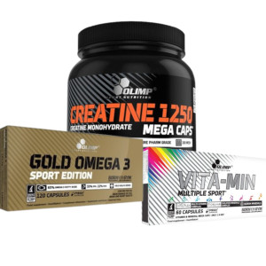 Zestaw Olimp Vita-Min  60kaps + Creatine 1250 400kaps + Gold Omega 3 120softgel