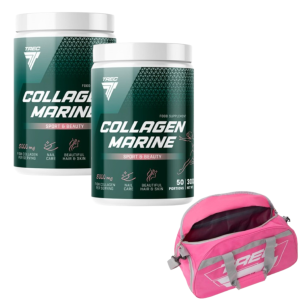 Zestaw Trec Nutrition 2x Collagen Marine 300g Owoce Leśne + Gym & Street MEDIUM BAG 013 Różowa