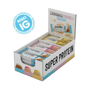 Zdrowa Żywność Baton Purella MIX Box batony proteinowe niski IG 30szt