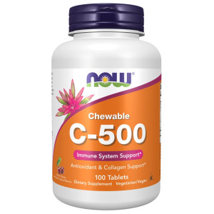 Witamina C Now Foods Witamina C 500 mg 100 tab do ssania : Smaki - Wiśnia