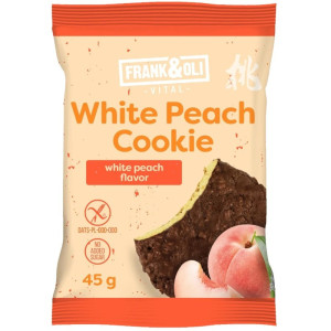 Ciastka i przekąski Dietetyczne Frank&Oli White Peach Cookie 45g