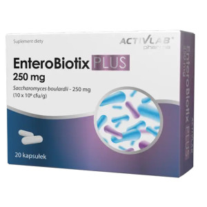 Prawidłowe Trawienie Probiotyki Activlab EnteroBiotix PLUS 250 mg 20 kapsułek