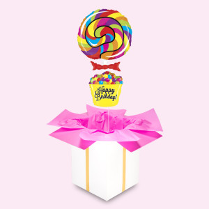RAINBOW LOLLIPOP - Tęczowy Lizak / Balon z helem na urodziny