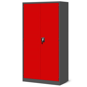 Warsztatowo-narzędziowa szafa metalowa SZYMON 920 x 1850 x 500 mm antracytowo-czerwona