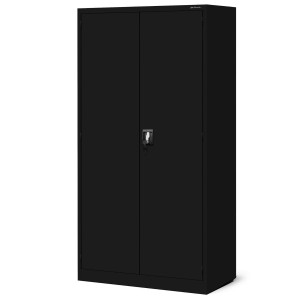 Warsztatowo-narzędziowa szafa metalowa SZYMON 920 x 1850 x 500 mm All Black: czarna