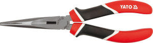 Szczypce wydłużone proste, crv, 200 mm, trójkolorowe rękojeści YT-1944 YATO