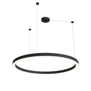 Żyrandol Aurum L Zmienna Barwa Światła LED czarny PL0116-130-CCT-BK
