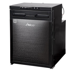 Yolco KL50D Black Einbau-Kompressorkühlschrank