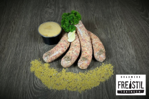 Craft Beer Bratwurst mit kräftigem Imperial Stout