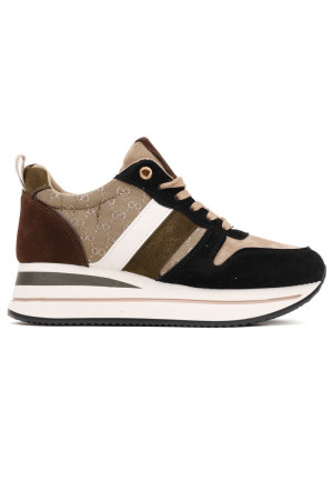 Sneakersy czarno-khaki Carvajal