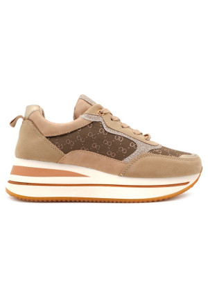Sneakersy damskie beżowe 4 Barre