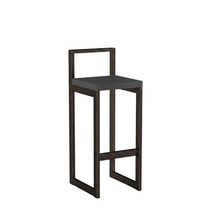 Metalowy Hoker loft z oparciem - Grafit - YRKE
