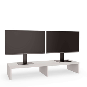 Podwójna podstawka pod monitor - Biała - YRKE