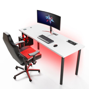 Biurko gamingowe - Białe - YRKE