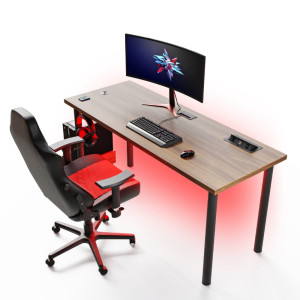 Biurko gamingowe - Orzech - YRKE