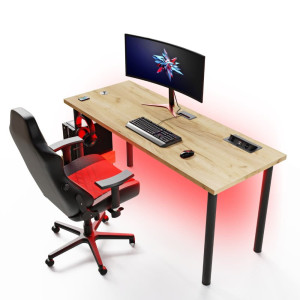 Biurko gamingowe - Dąb złoty - YRKE