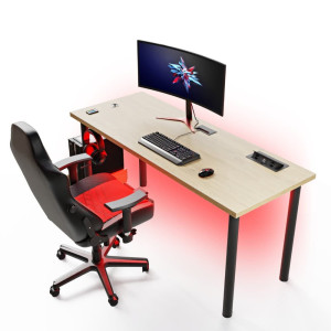 Biurko gamingowe - Dąb kamienny - YRKE